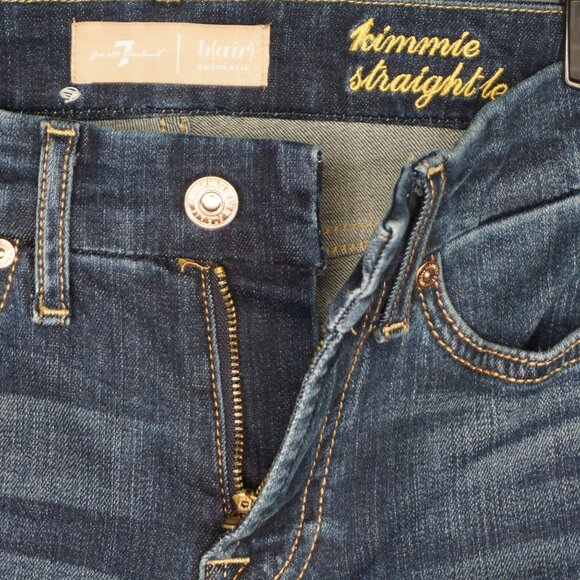 New 7 for all Mankind Kimmie Straight leg B(air) jeans size 23 - Picture 14 of 15